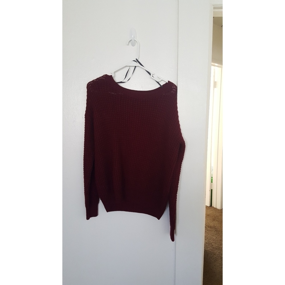 Forever 21 Burgundy Oversized Sweater